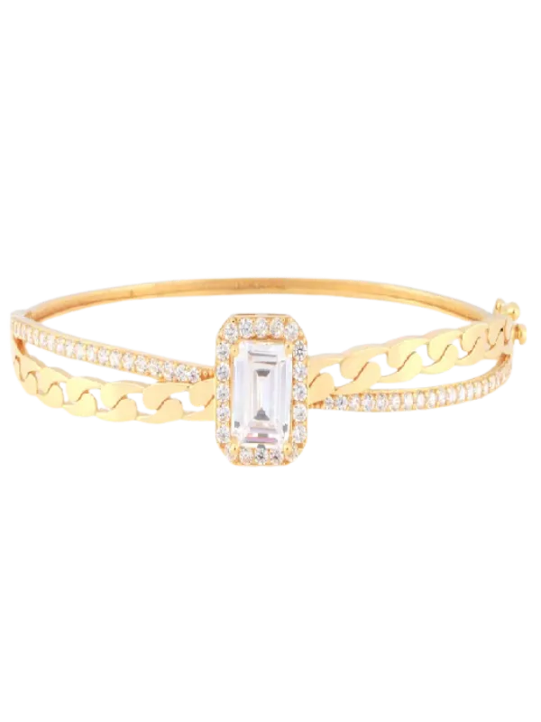 Zincir Detaylı Baget Tektaş Bilezik