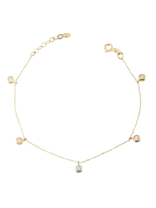 Damla Taşlı İnce Zincir Bileklik