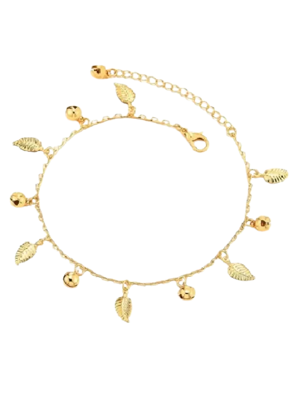 Yaprak ve Top Figürlü Zincir Bileklik