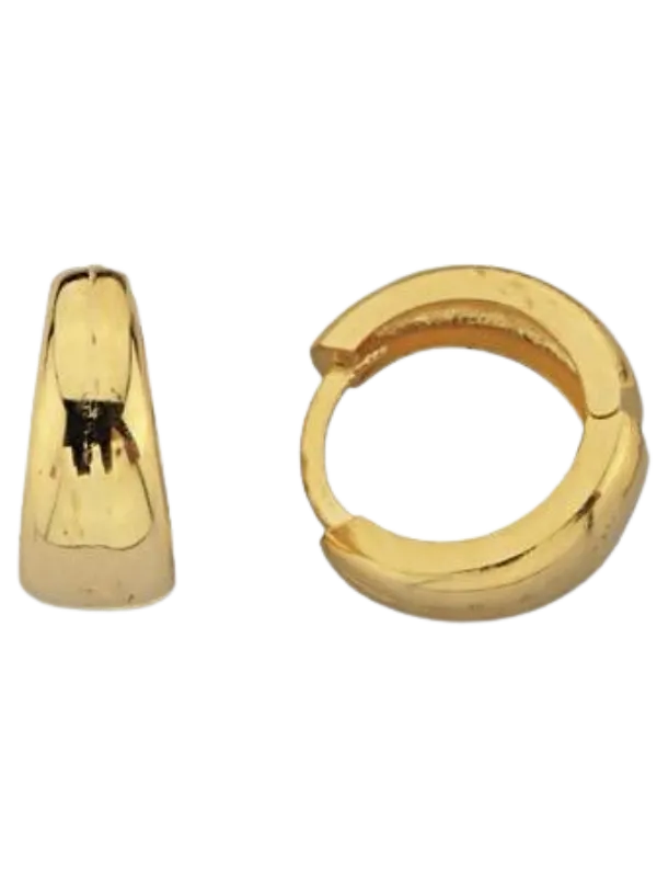 Altın Kaplama Minimalist Halka Küpe